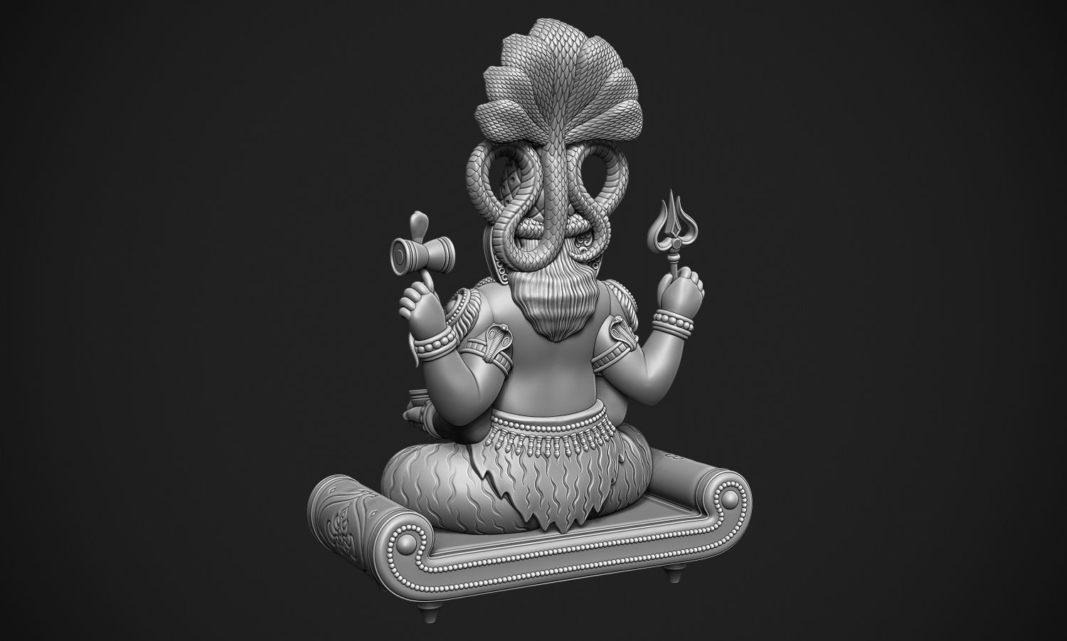 Mallanaswamy statue of lord ganesha 3D print model_8