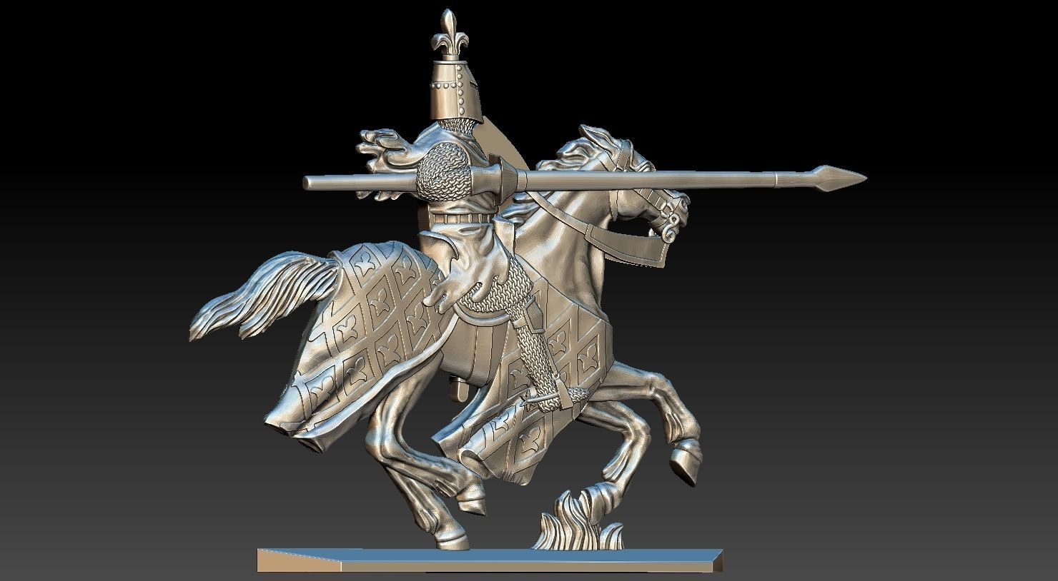 EQUESTRIAN KNIGHT 2 3D print model_4