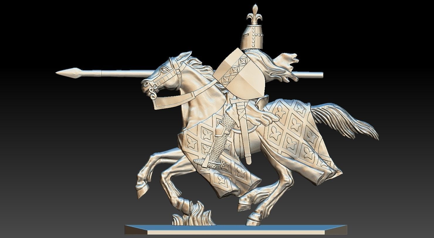 EQUESTRIAN KNIGHT 2 3D print model_2
