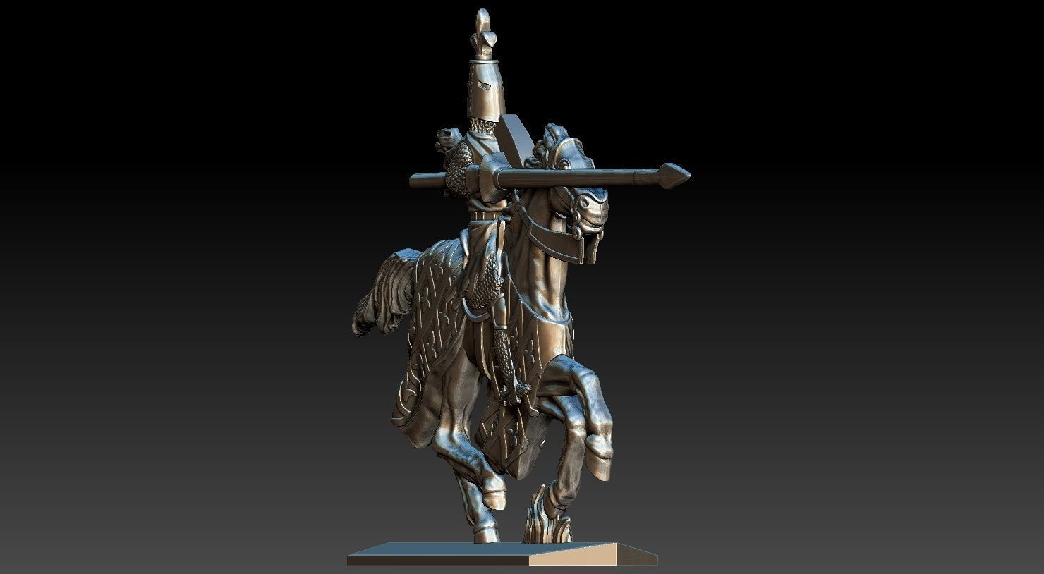 EQUESTRIAN KNIGHT 2 3D print model_9