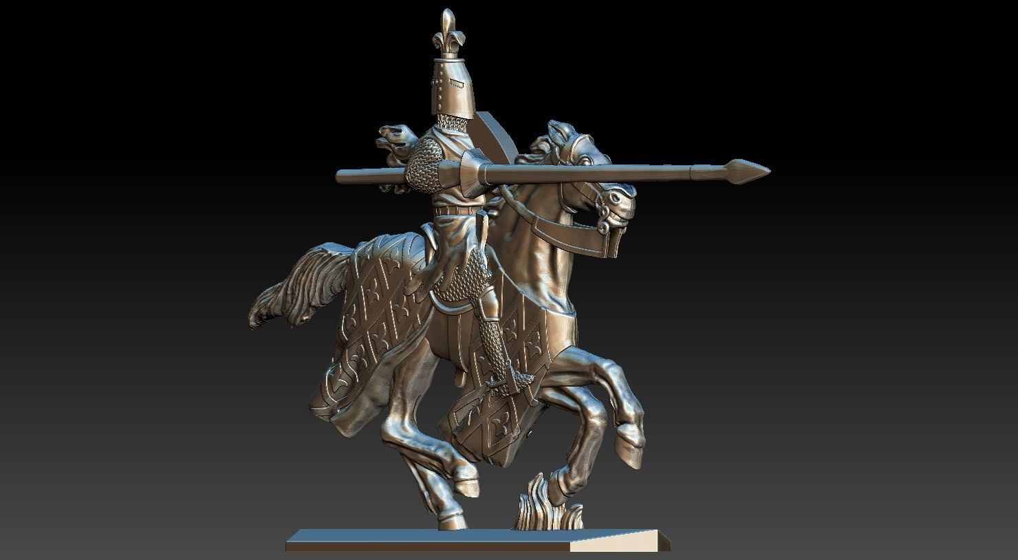 EQUESTRIAN KNIGHT 2 3D print model_8