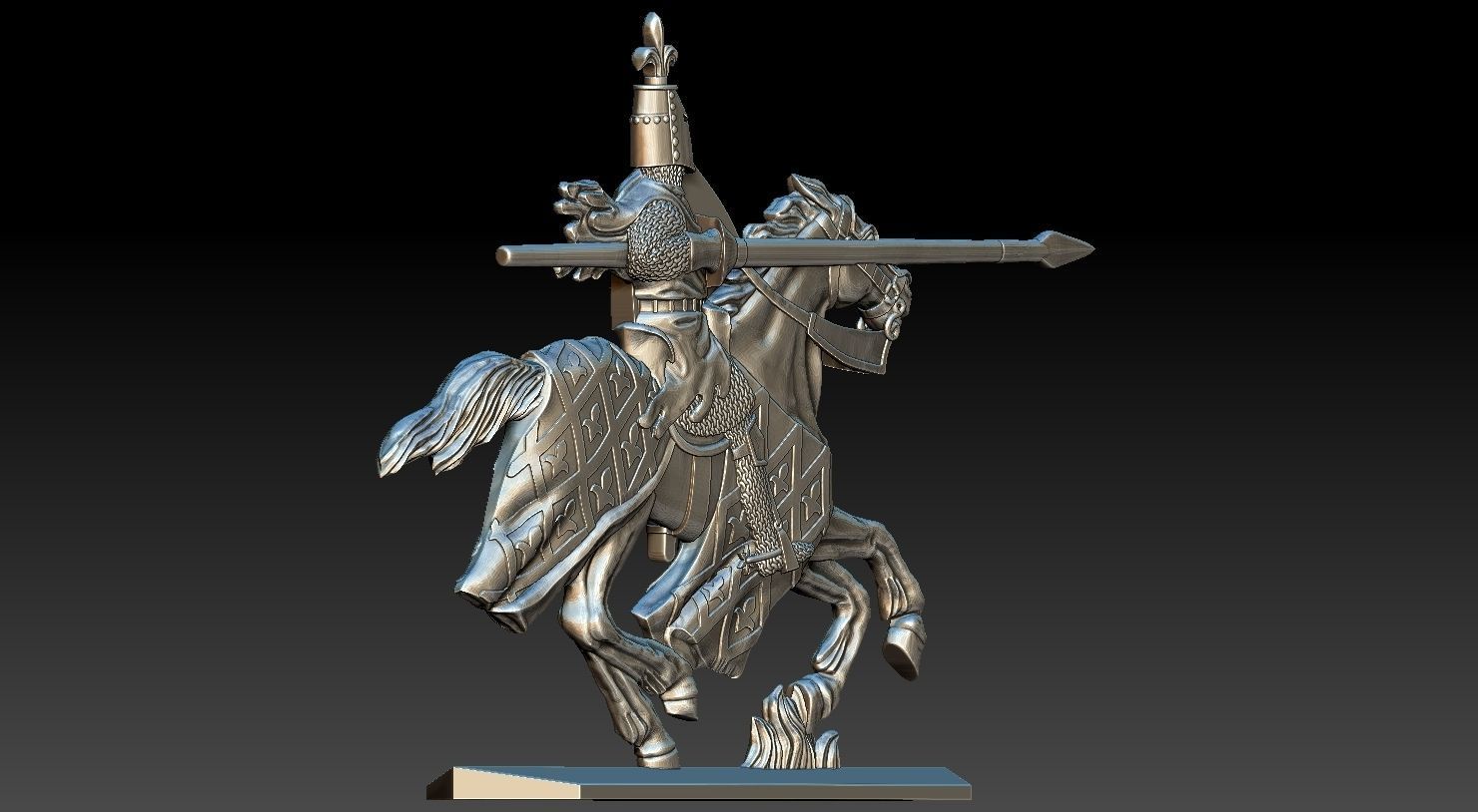 EQUESTRIAN KNIGHT 2 3D print model_3