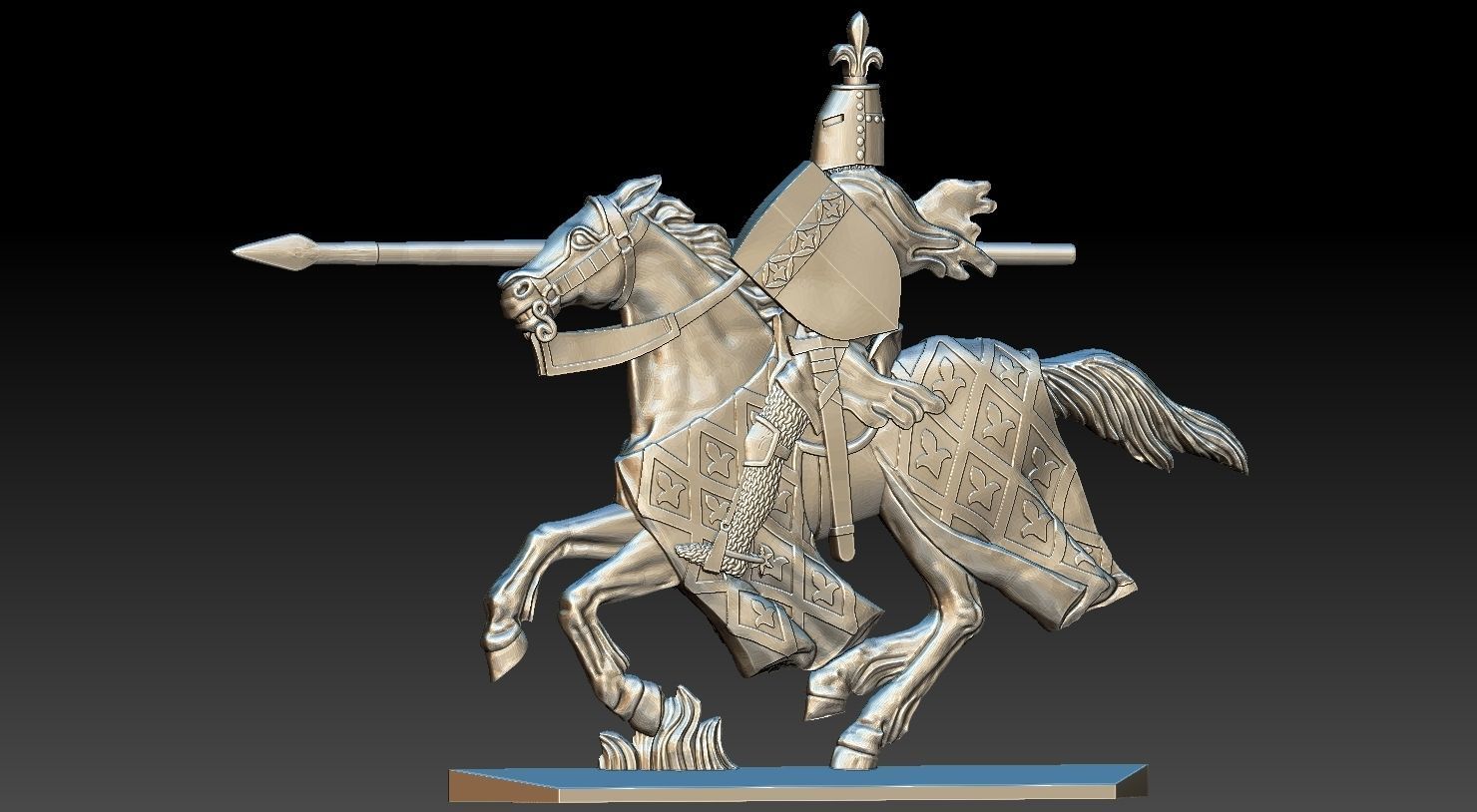 EQUESTRIAN KNIGHT 2 3D print model_14