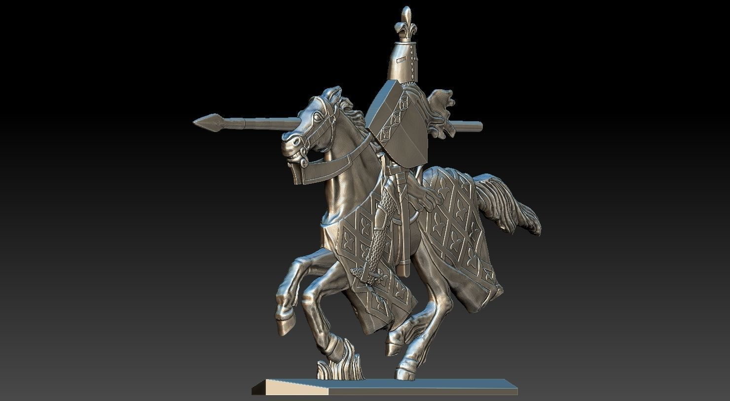 EQUESTRIAN KNIGHT 2 3D print model_12