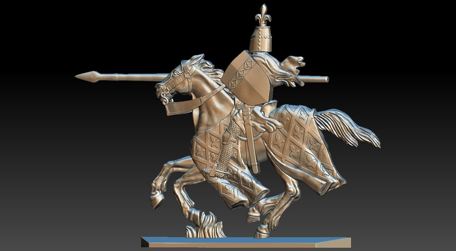 EQUESTRIAN KNIGHT 2 3D print model_13