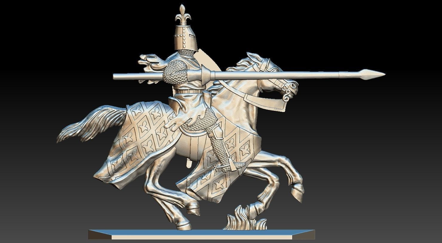 EQUESTRIAN KNIGHT 2 3D print model_6