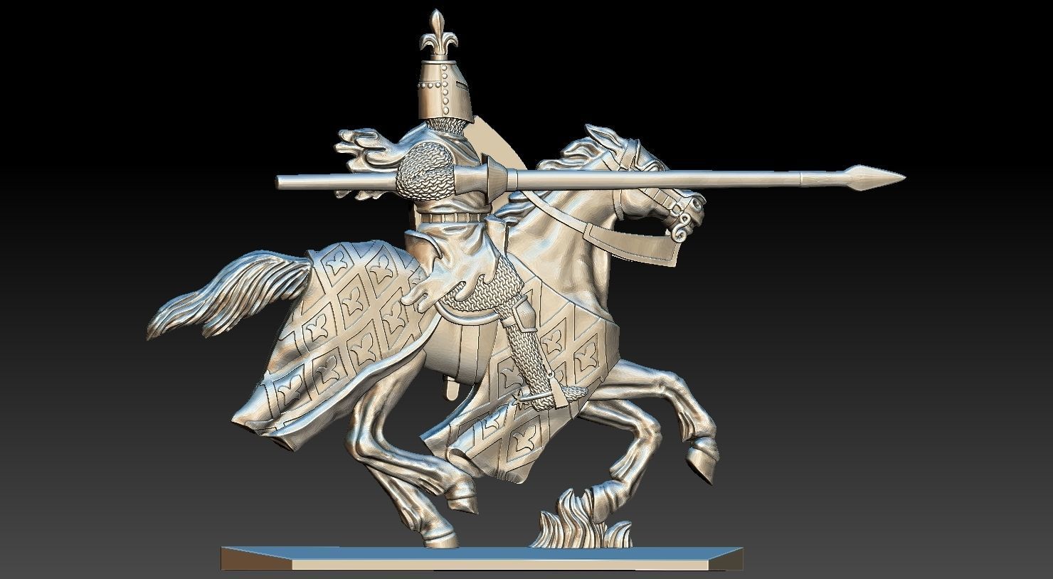 EQUESTRIAN KNIGHT 2 3D print model_5