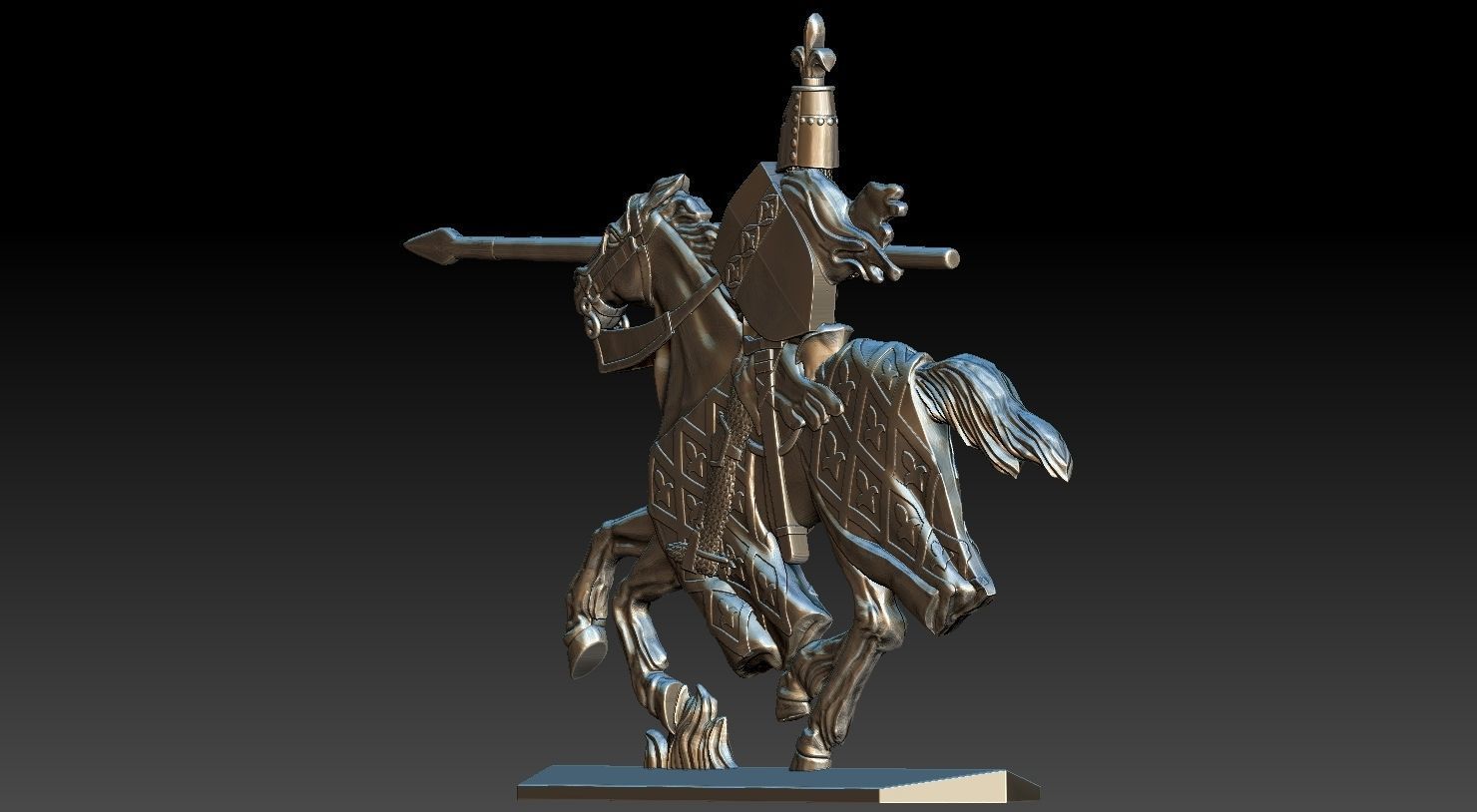 EQUESTRIAN KNIGHT 2 3D print model_20