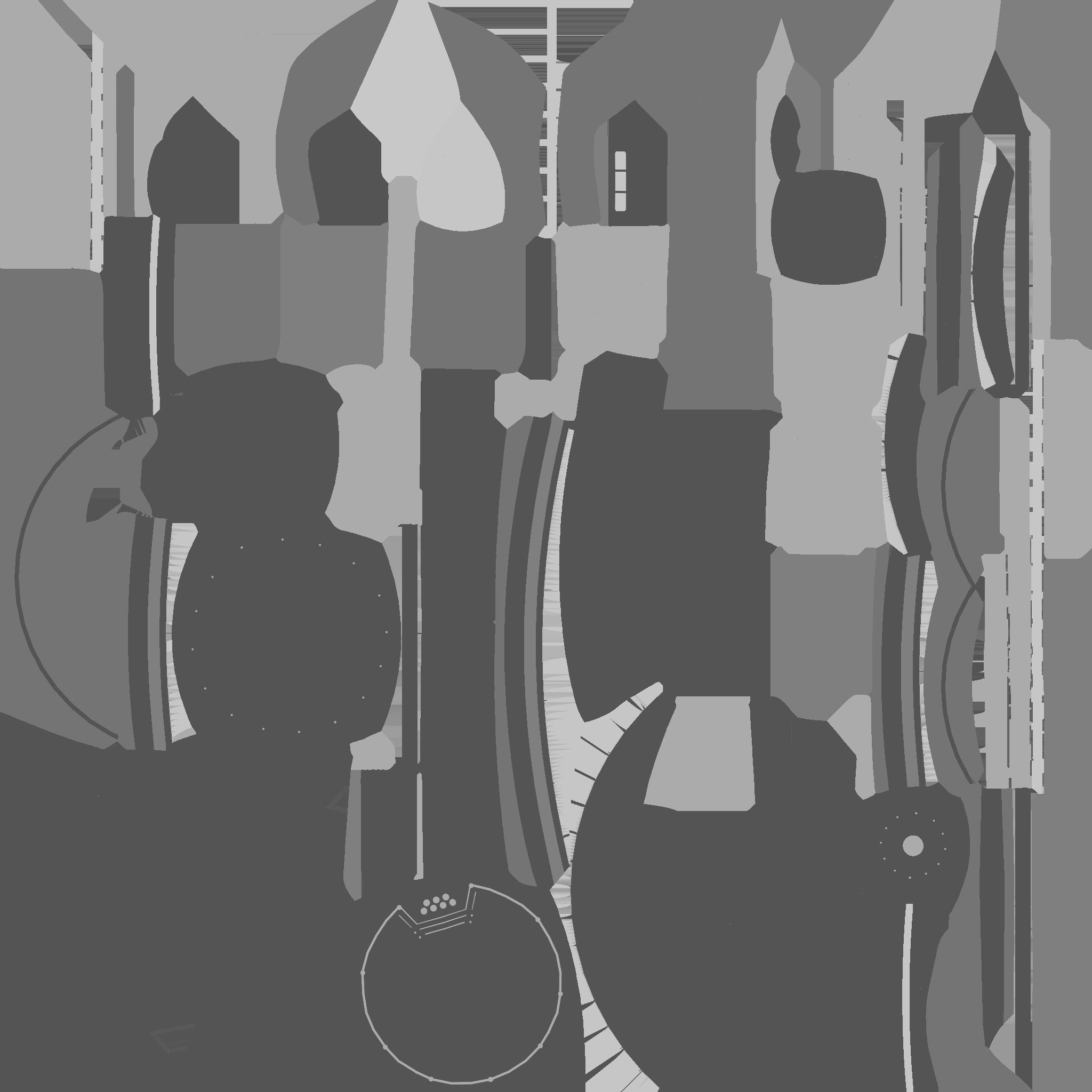 SciFi Facility D03 Blue - Sci Fi Exterior Design Low-poly 3D model_24