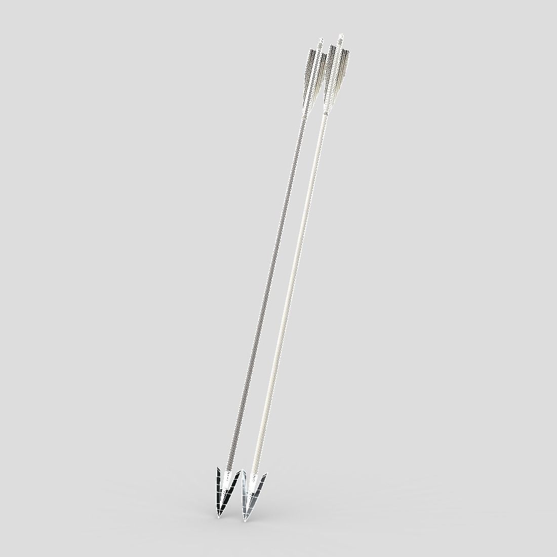 Wooden Arrow 4 Low-poly 3D model_12