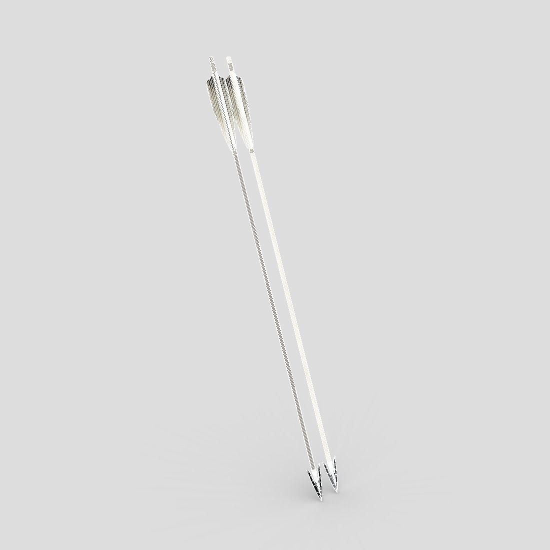 Wooden Arrow 4 Low-poly 3D model_2