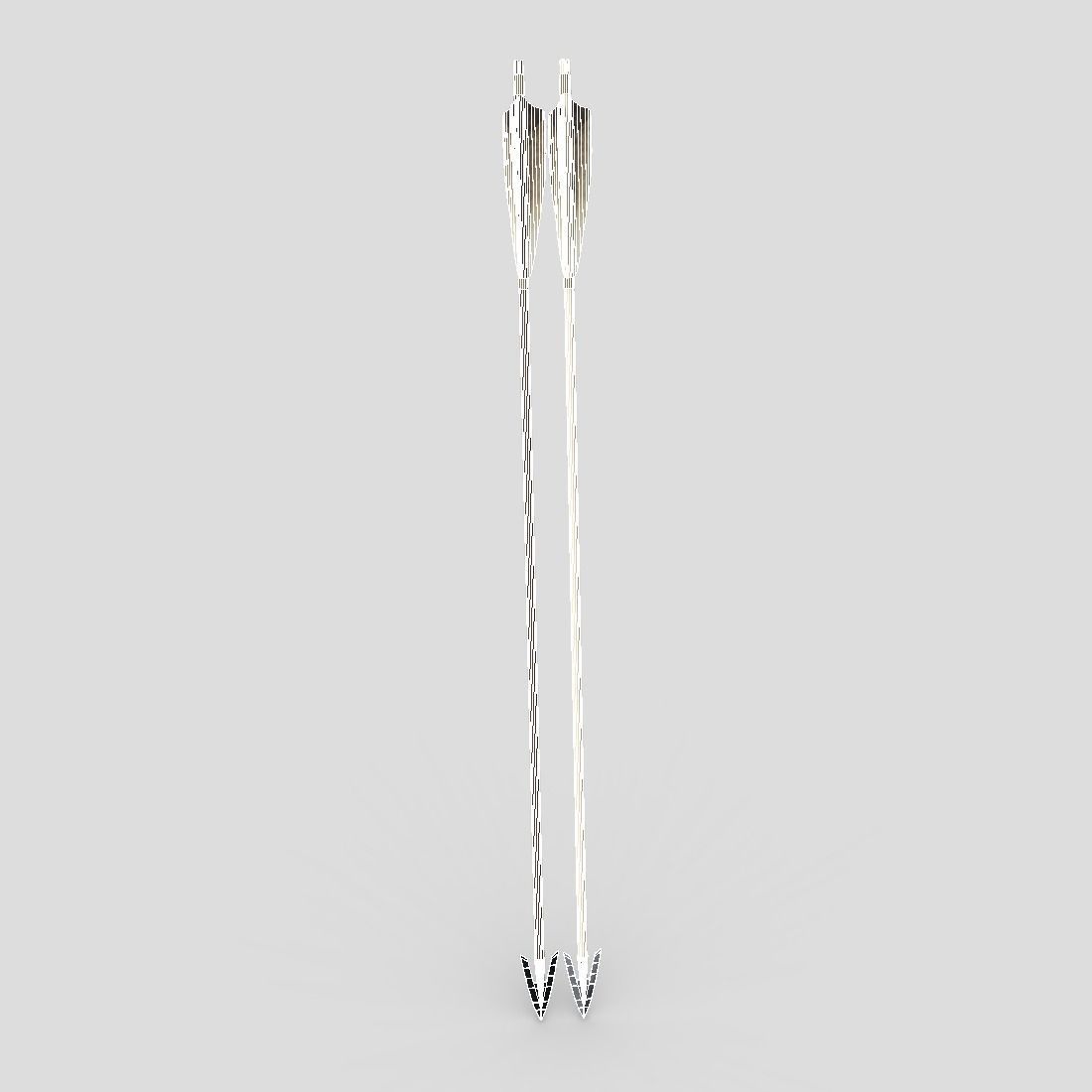 Wooden Arrow 4 Low-poly 3D model_4