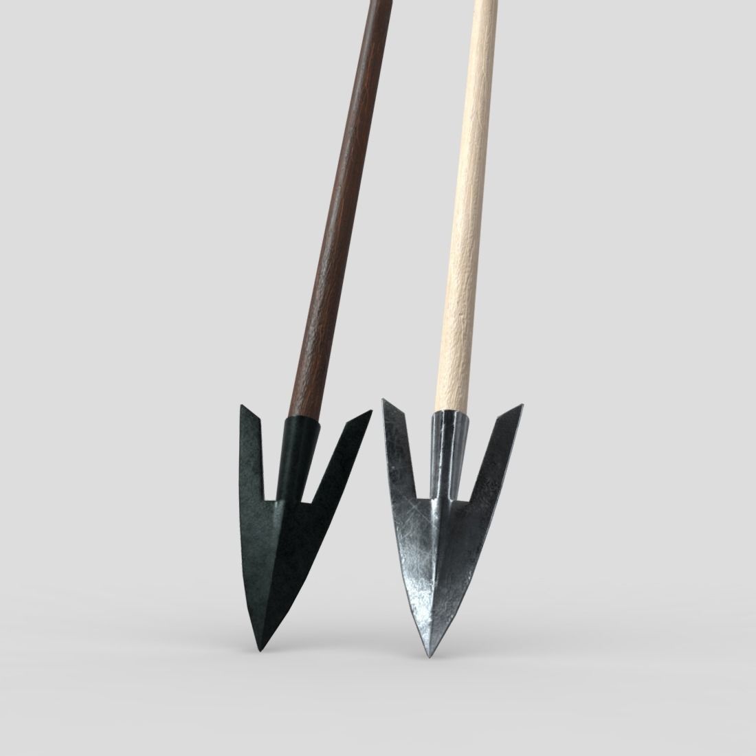 Wooden Arrow 4 Low-poly 3D model_13