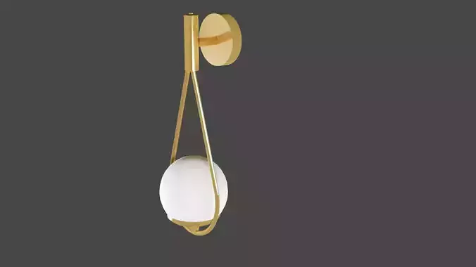 aplik 1 wall sconce in gold with glass