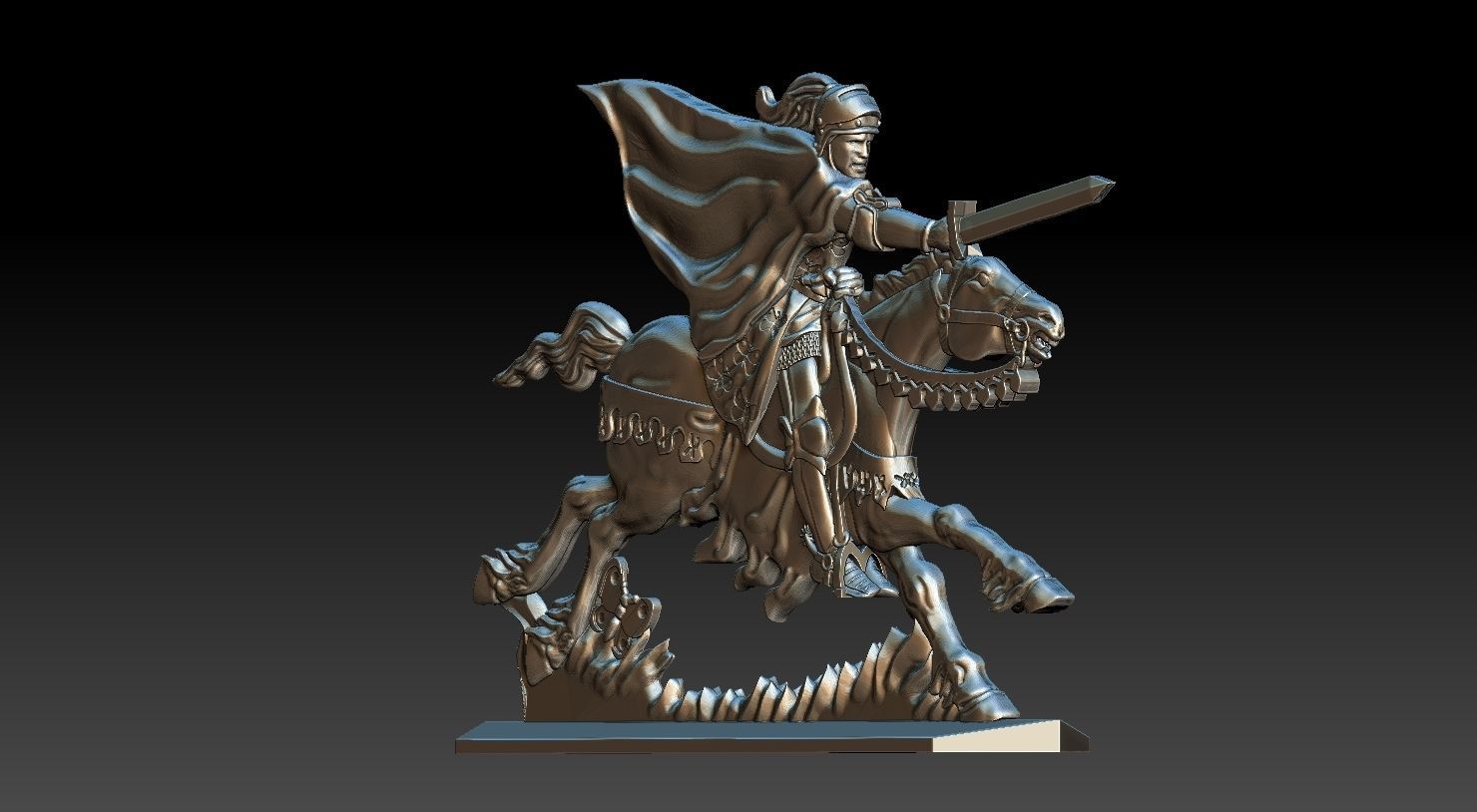EQUESTRIAN KNIGHT 3 3D print model_11