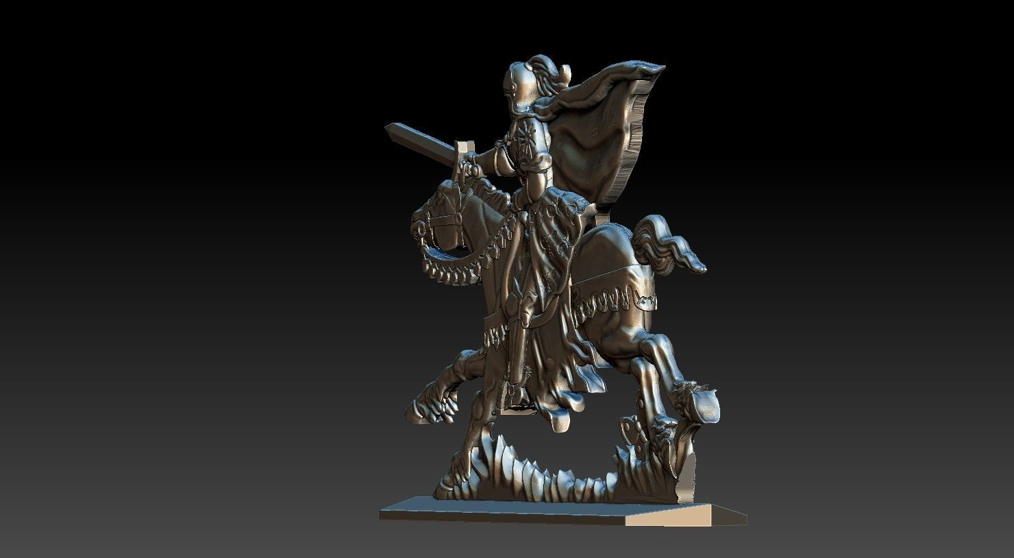 EQUESTRIAN KNIGHT 3 3D print model_26