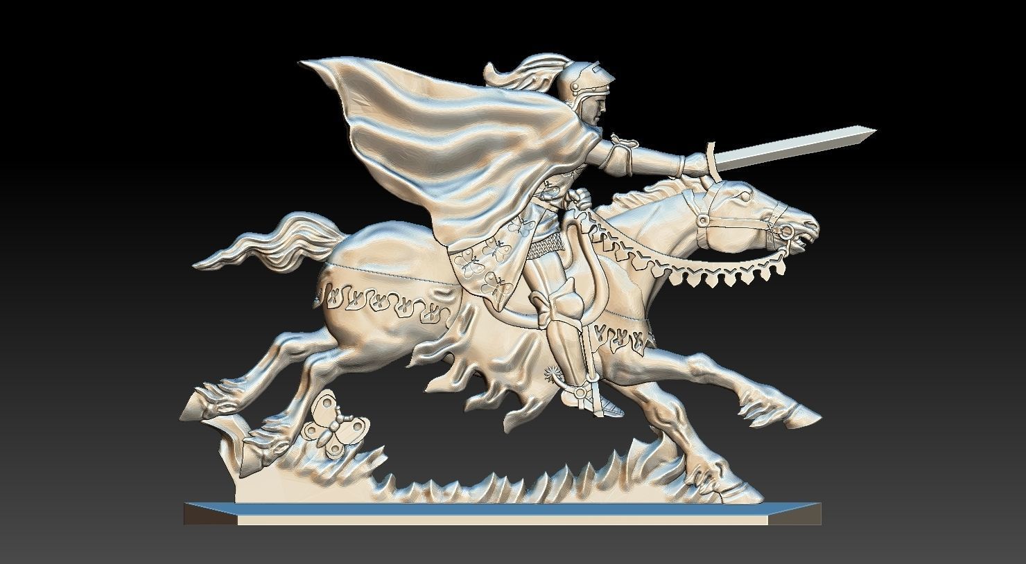 EQUESTRIAN KNIGHT 3 3D print model_9