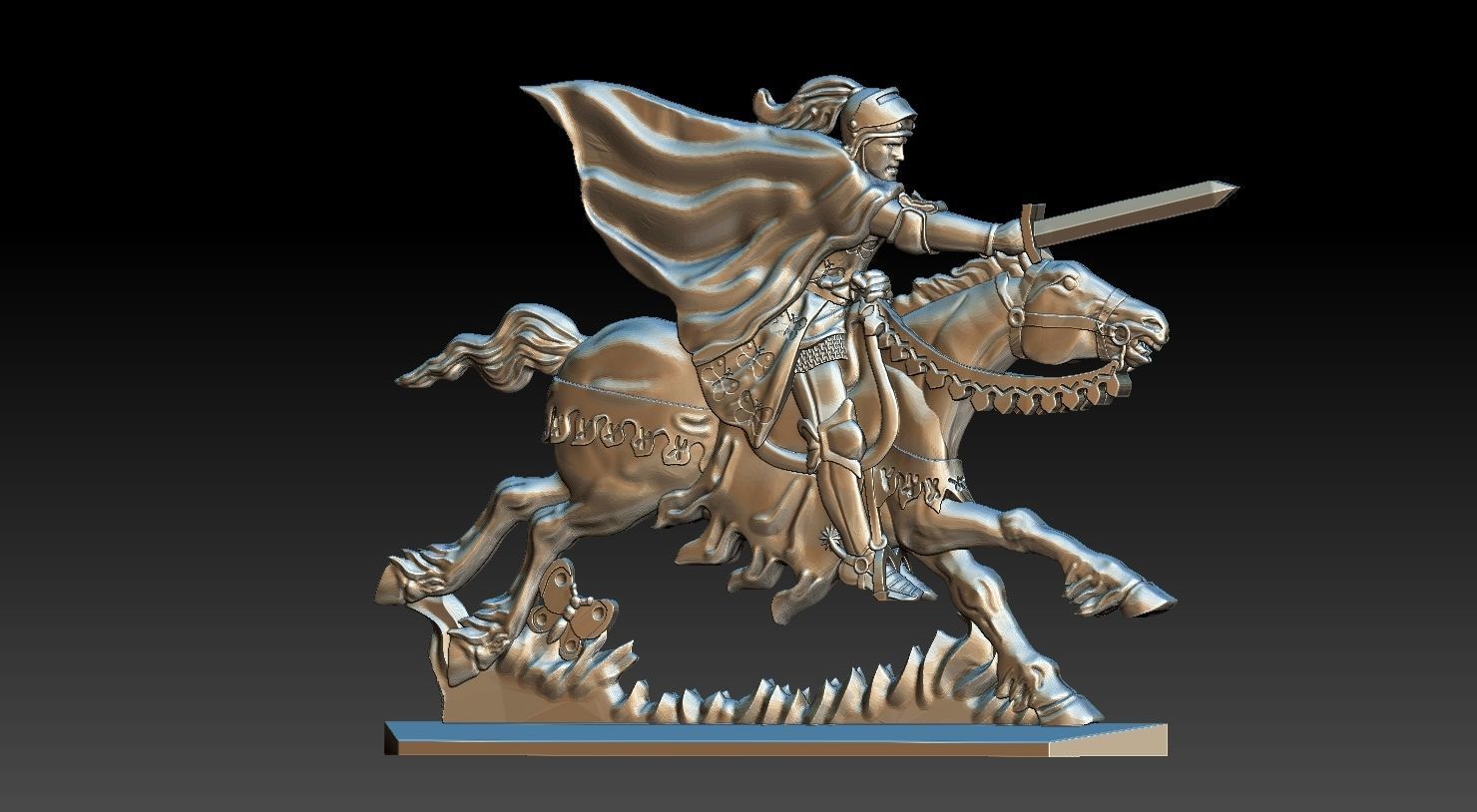 EQUESTRIAN KNIGHT 3 3D print model_10