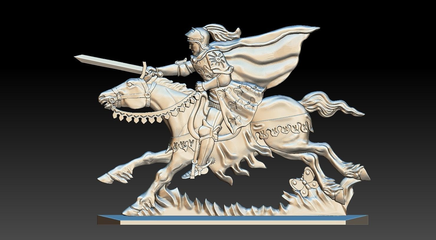 EQUESTRIAN KNIGHT 3 3D print model_2