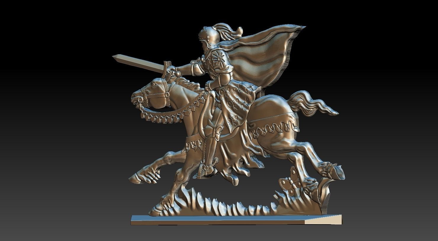 EQUESTRIAN KNIGHT 3 3D print model_24
