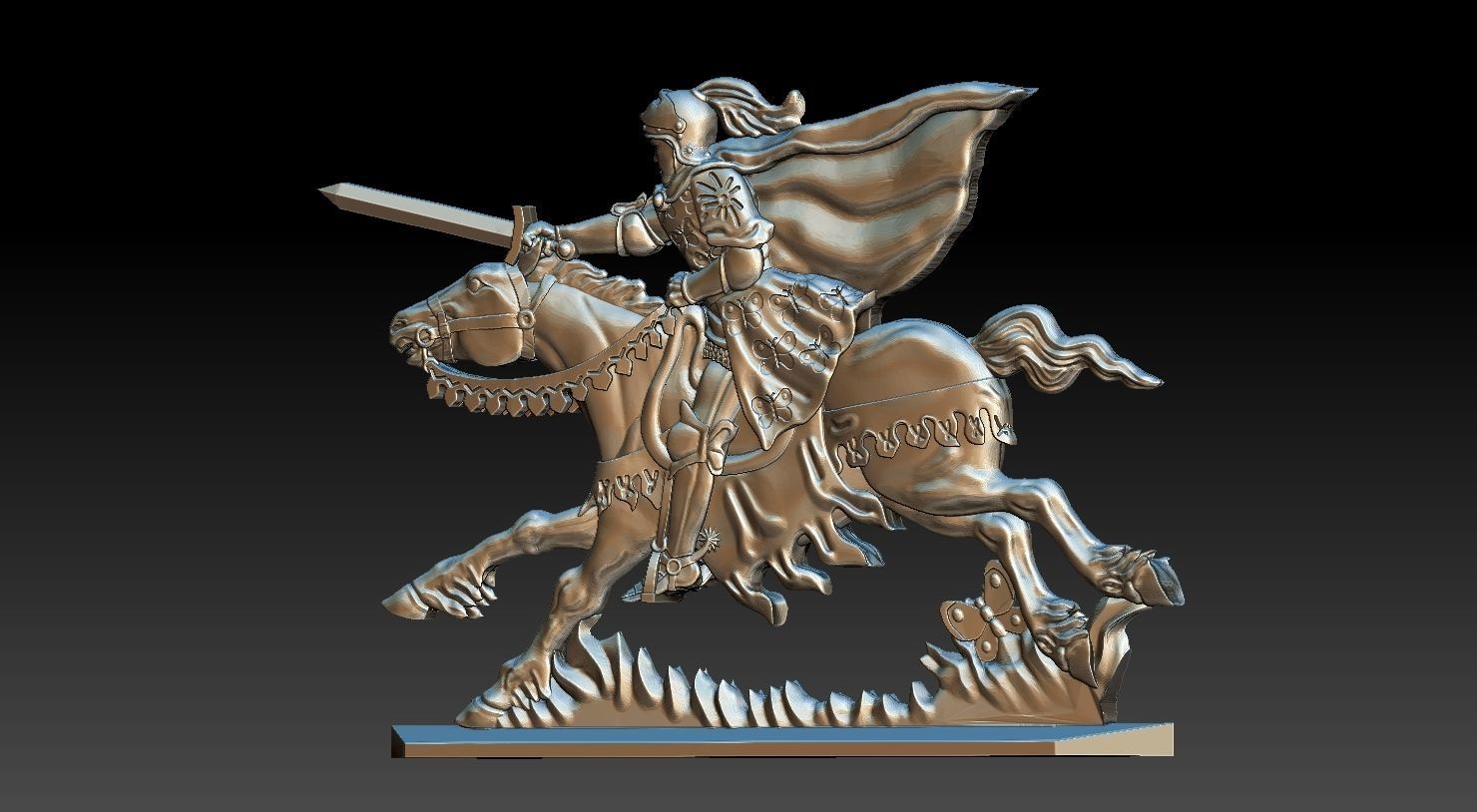 EQUESTRIAN KNIGHT 3 3D print model_23