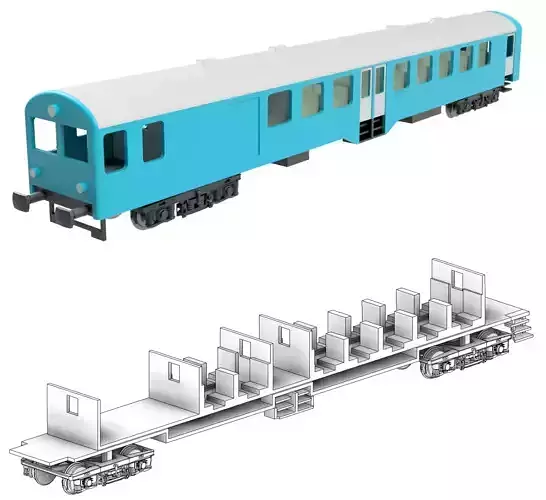 BDt control wagon of MAV for regional service - TT scale 3D print model