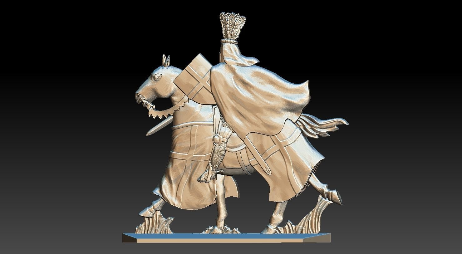 EQUESTRIAN KNIGHT 4 3D print model_7