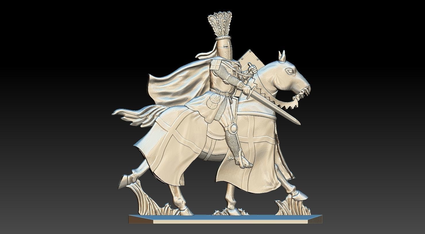 EQUESTRIAN KNIGHT 4 3D print model_17