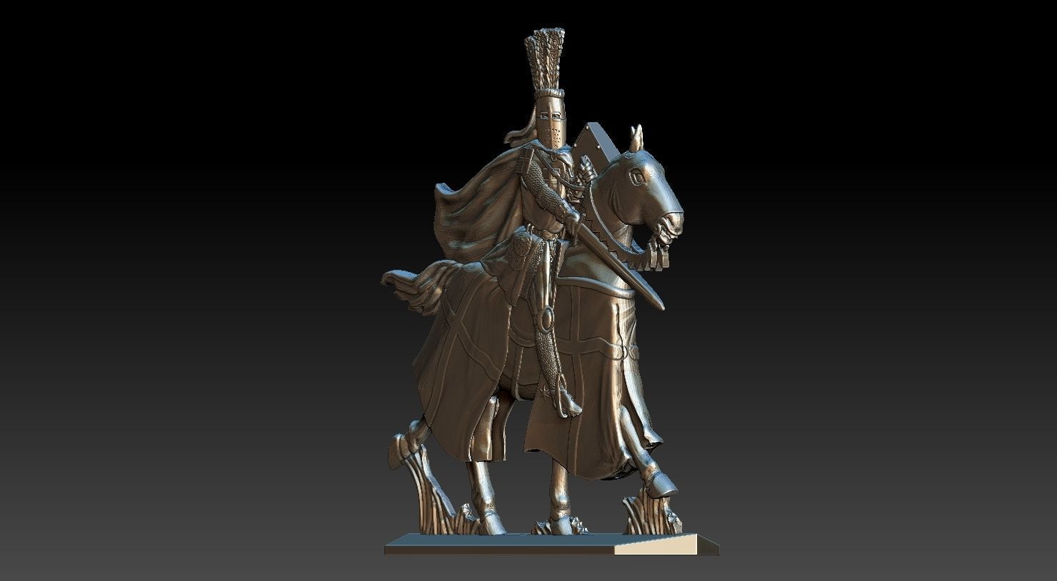 EQUESTRIAN KNIGHT 4 3D print model_23