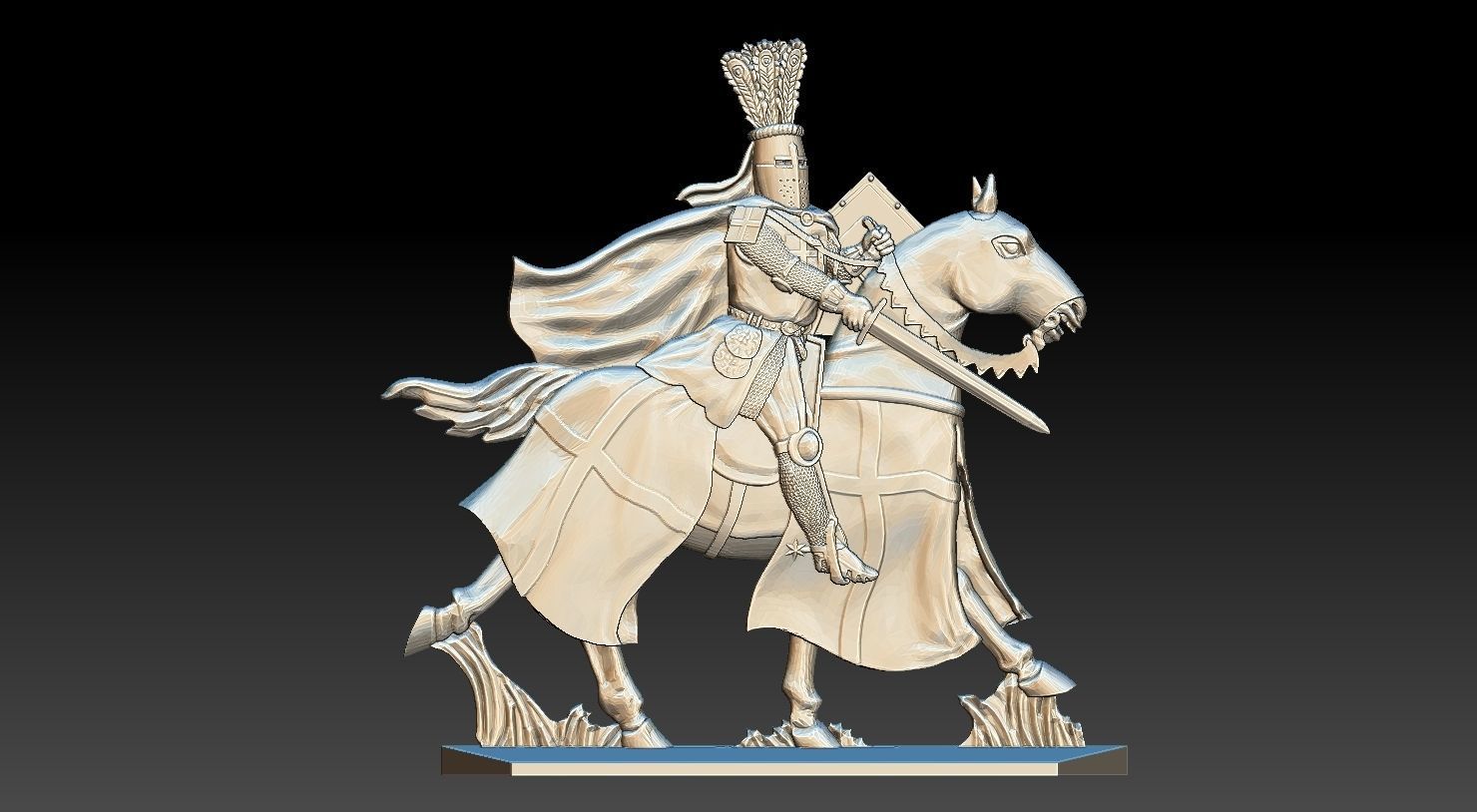 EQUESTRIAN KNIGHT 4 3D print model_2