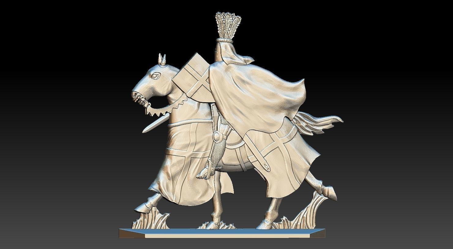 EQUESTRIAN KNIGHT 4 3D print model_5