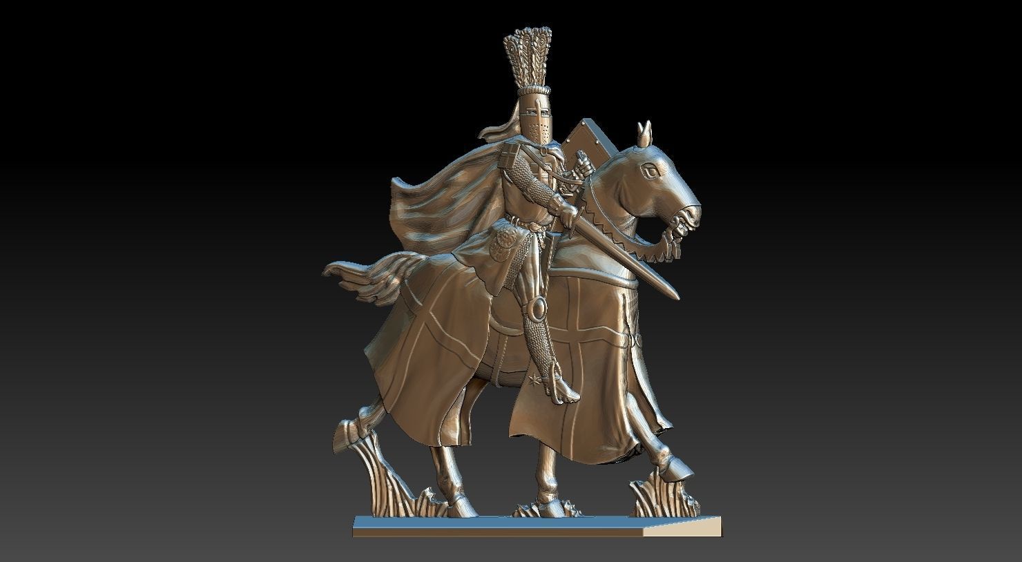 EQUESTRIAN KNIGHT 4 3D print model_22