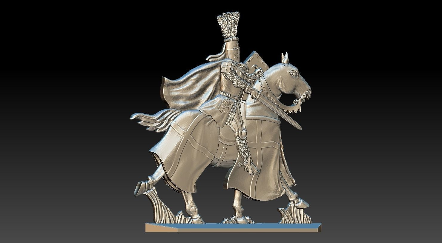 EQUESTRIAN KNIGHT 4 3D print model_16