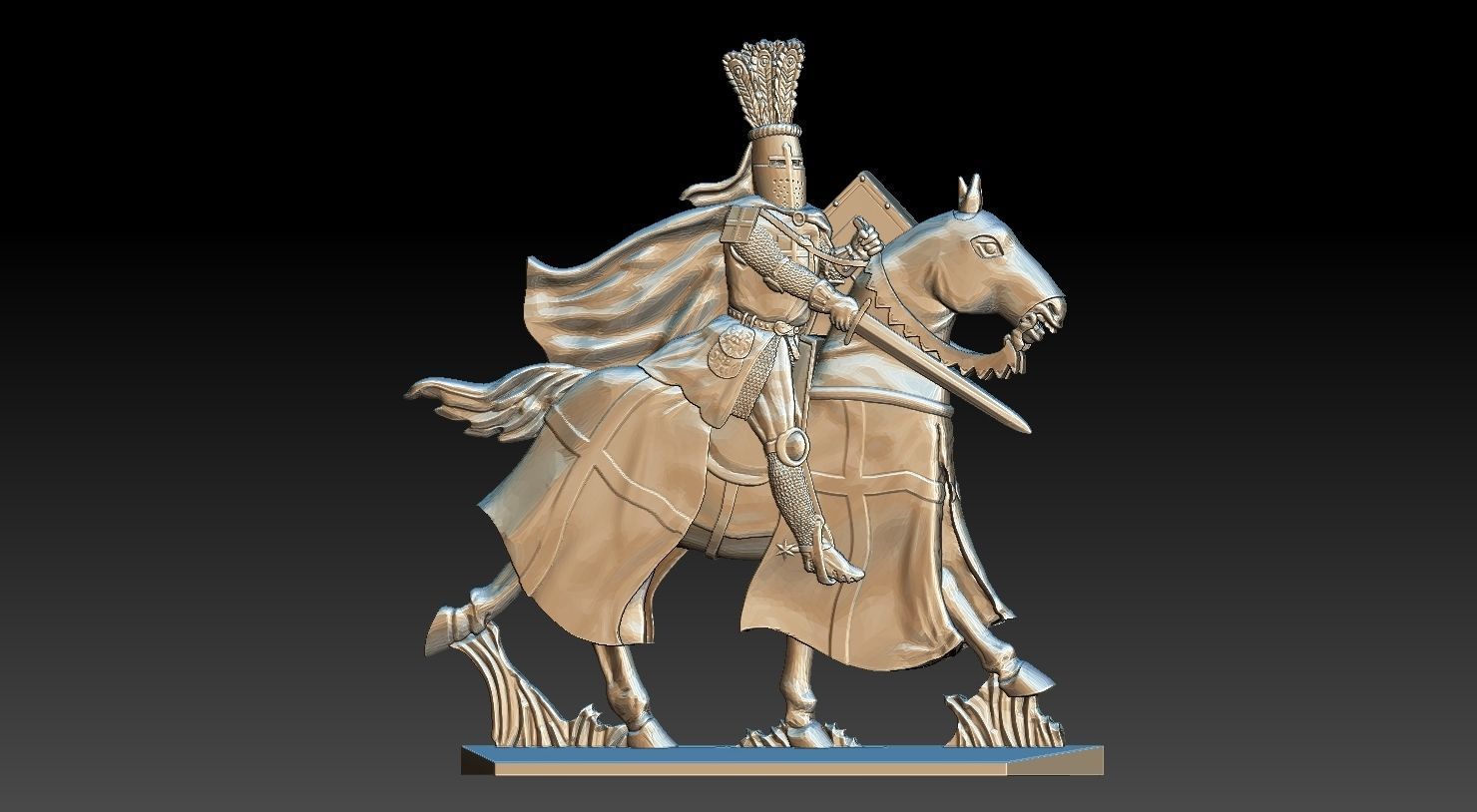 EQUESTRIAN KNIGHT 4 3D print model_13