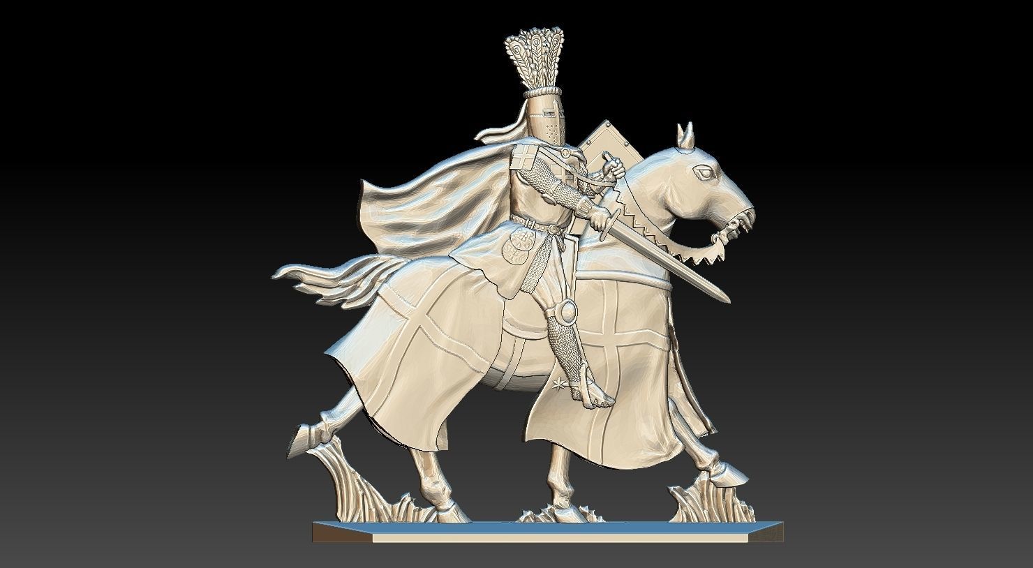 EQUESTRIAN KNIGHT 4 3D print model_18