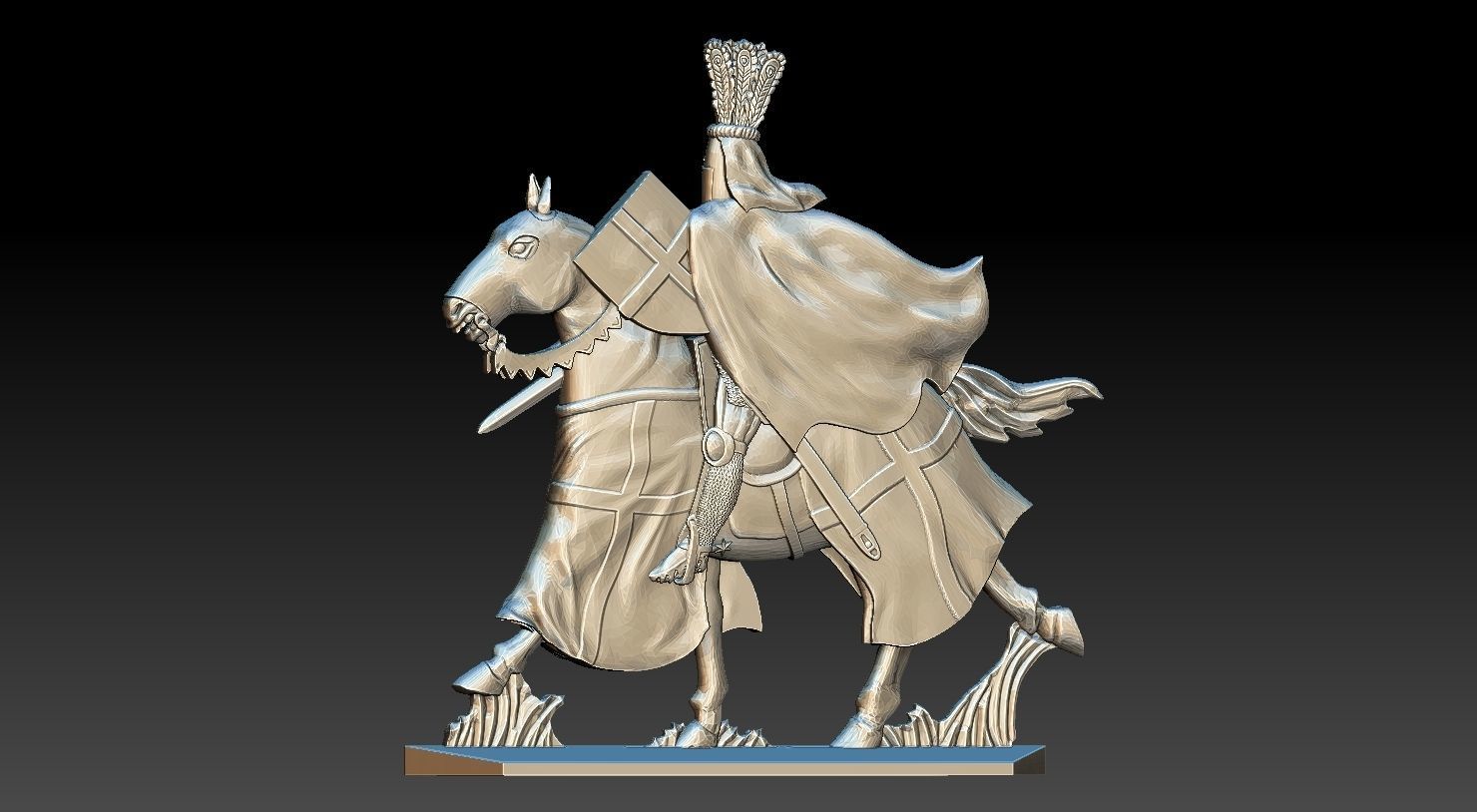 EQUESTRIAN KNIGHT 4 3D print model_4