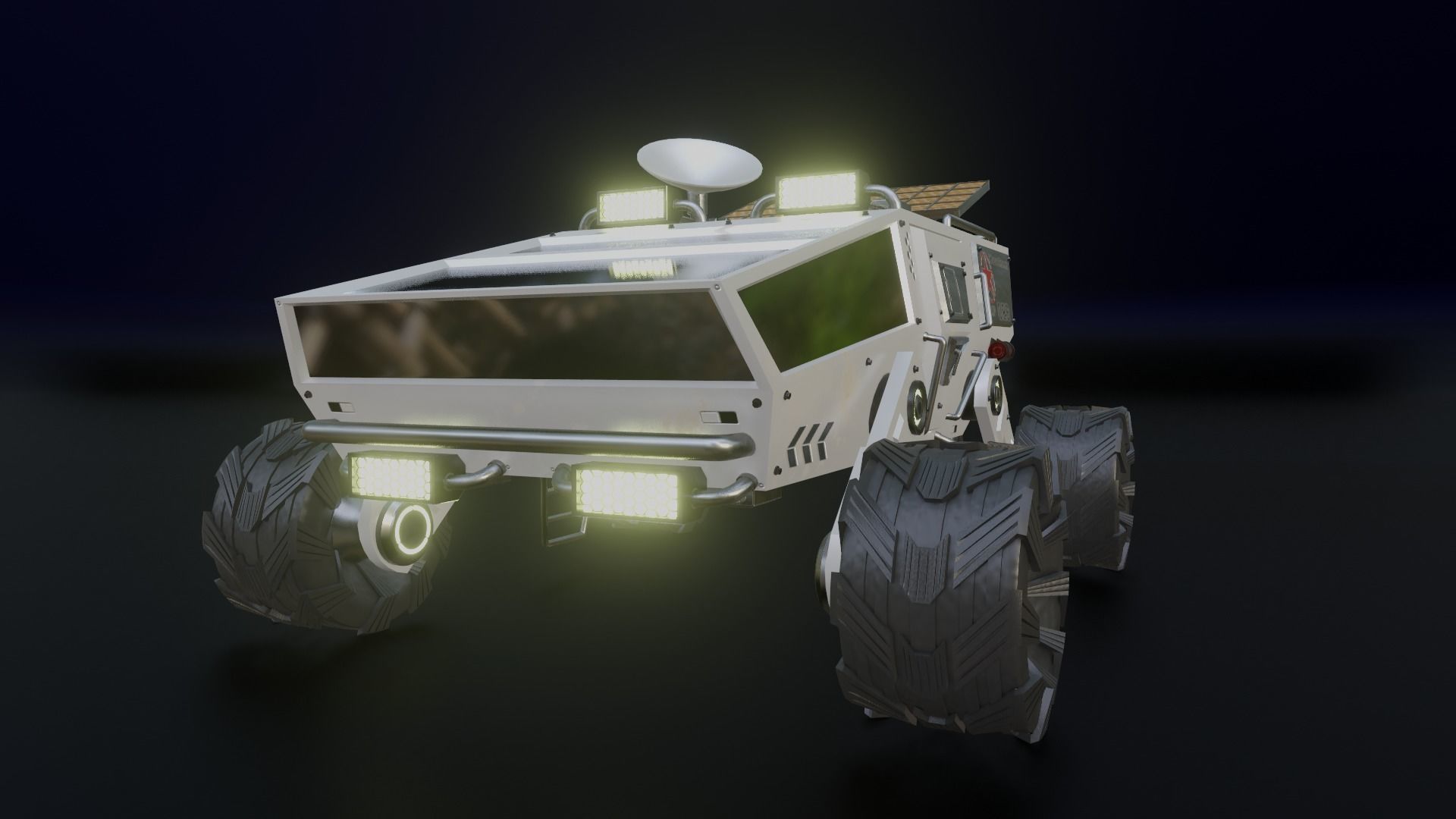 Mars Rover Low-poly 3D model_2