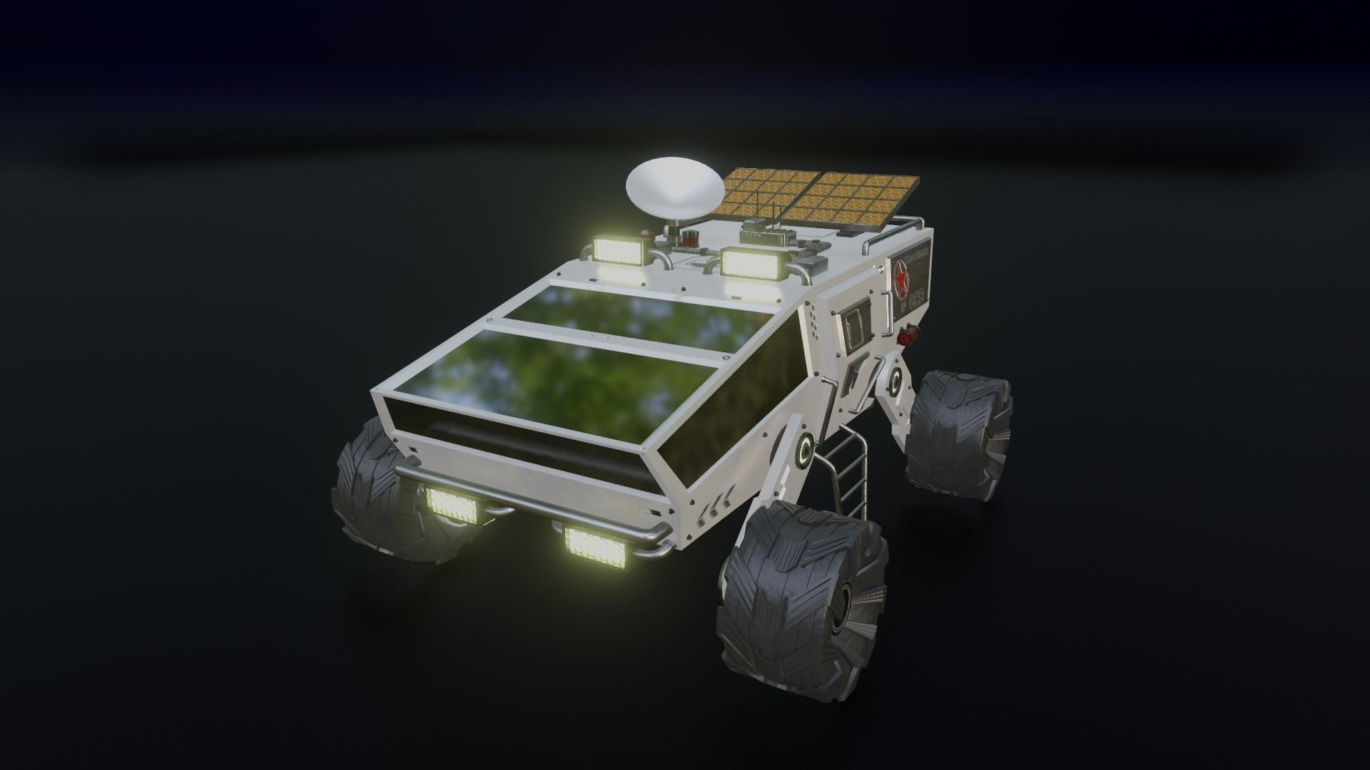 Mars Rover Low-poly 3D model_7