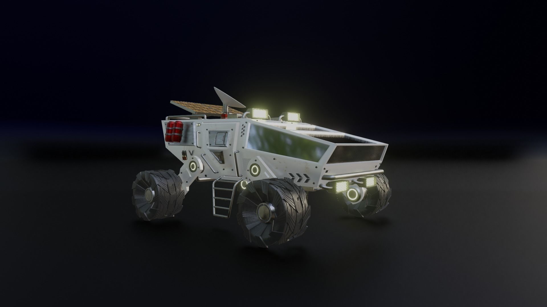 Mars Rover Low-poly 3D model_13