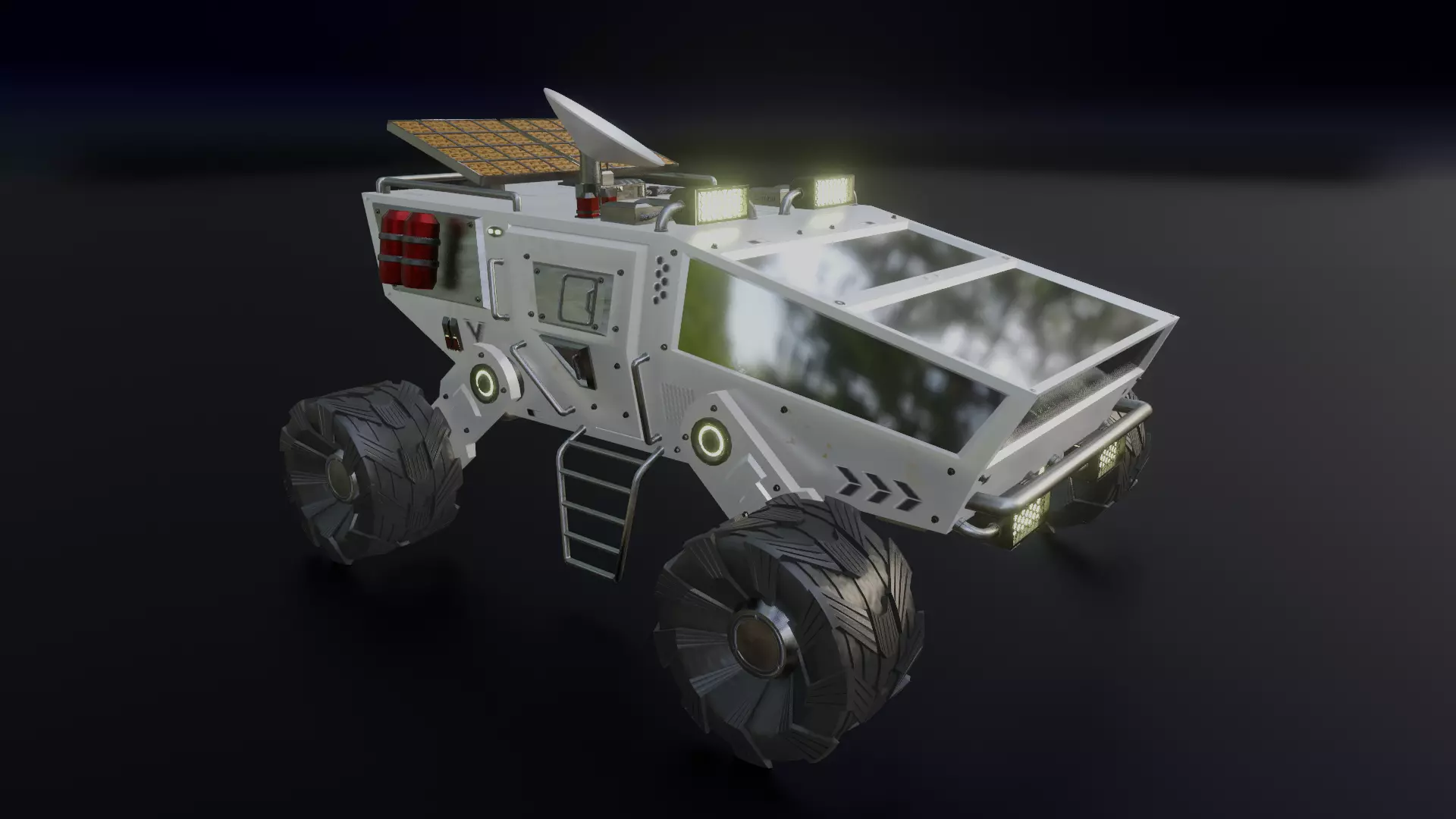 Mars Rover Low-poly 3D model_0