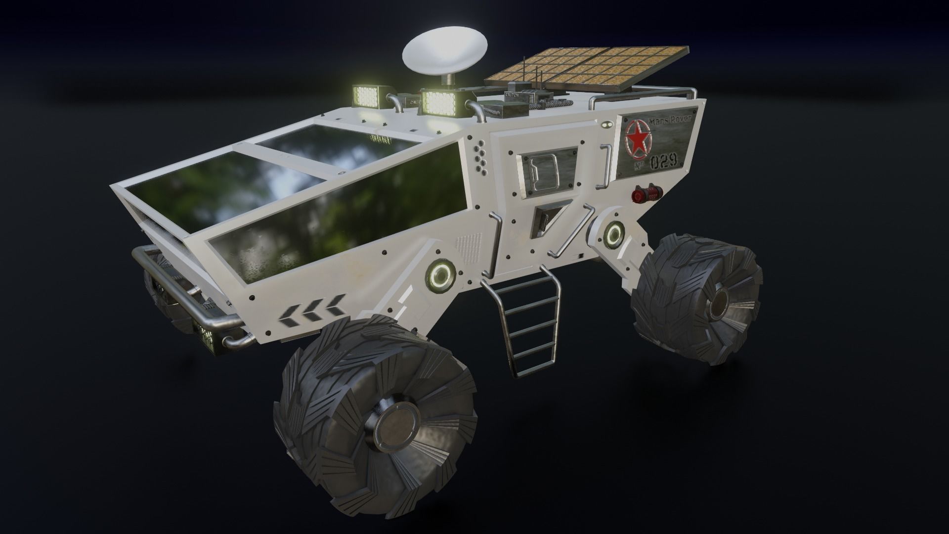 Mars Rover Low-poly 3D model_15