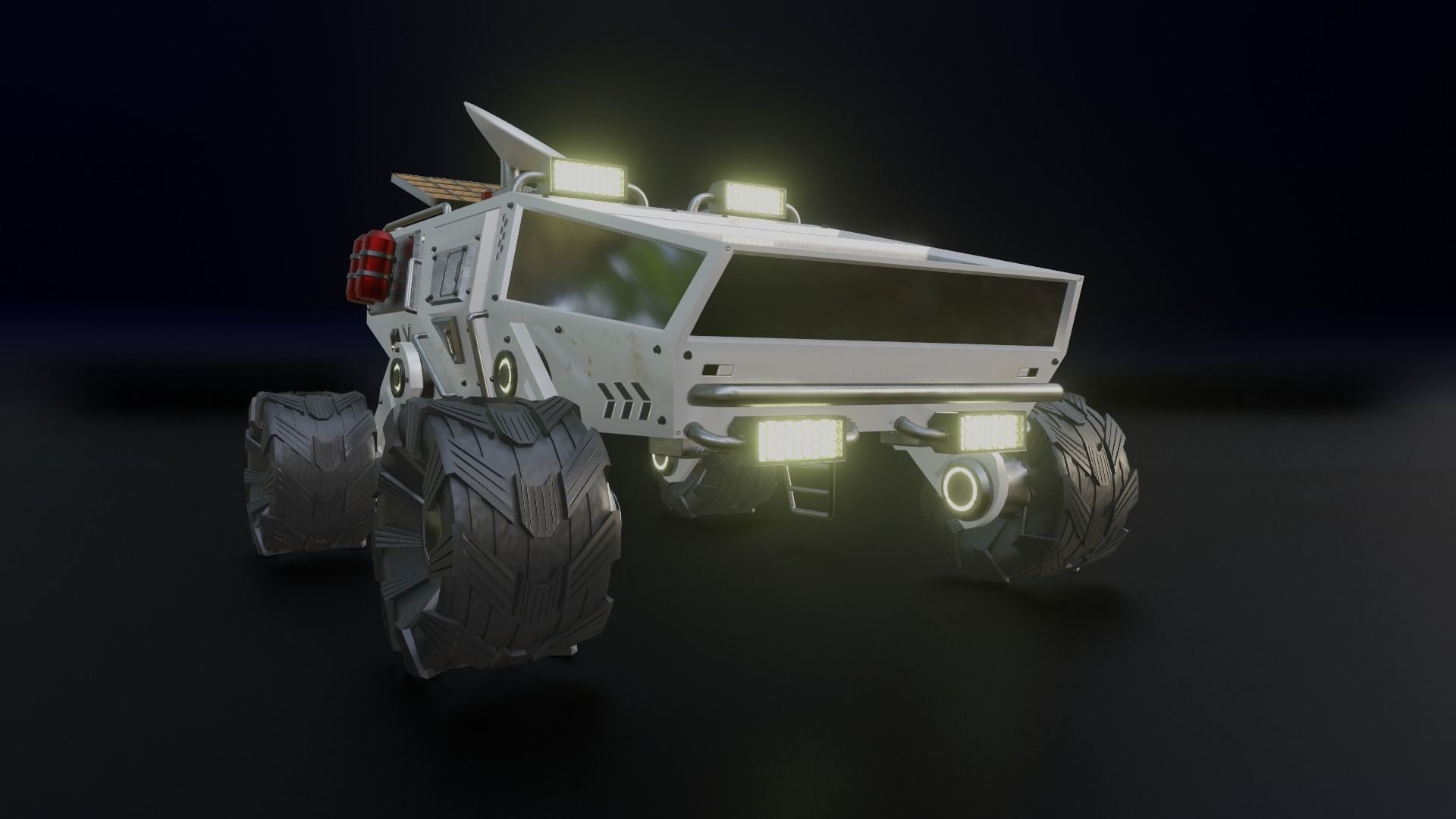 Mars Rover Low-poly 3D model_1