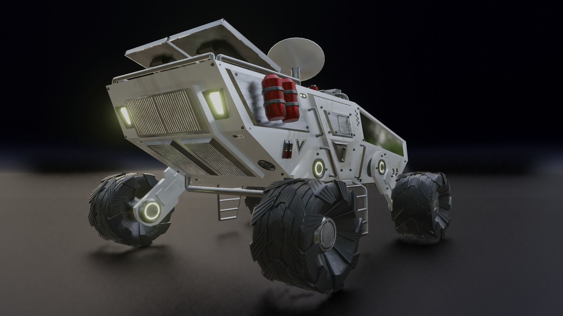 Mars Rover Low-poly 3D model_3