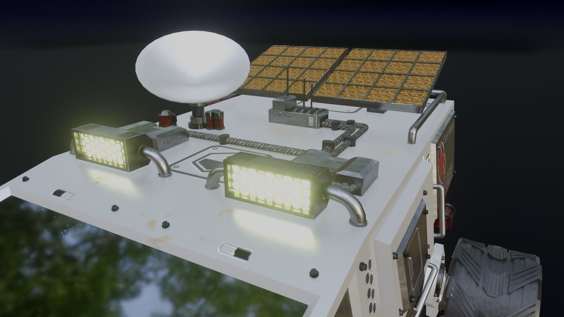 Mars Rover Low-poly 3D model_11