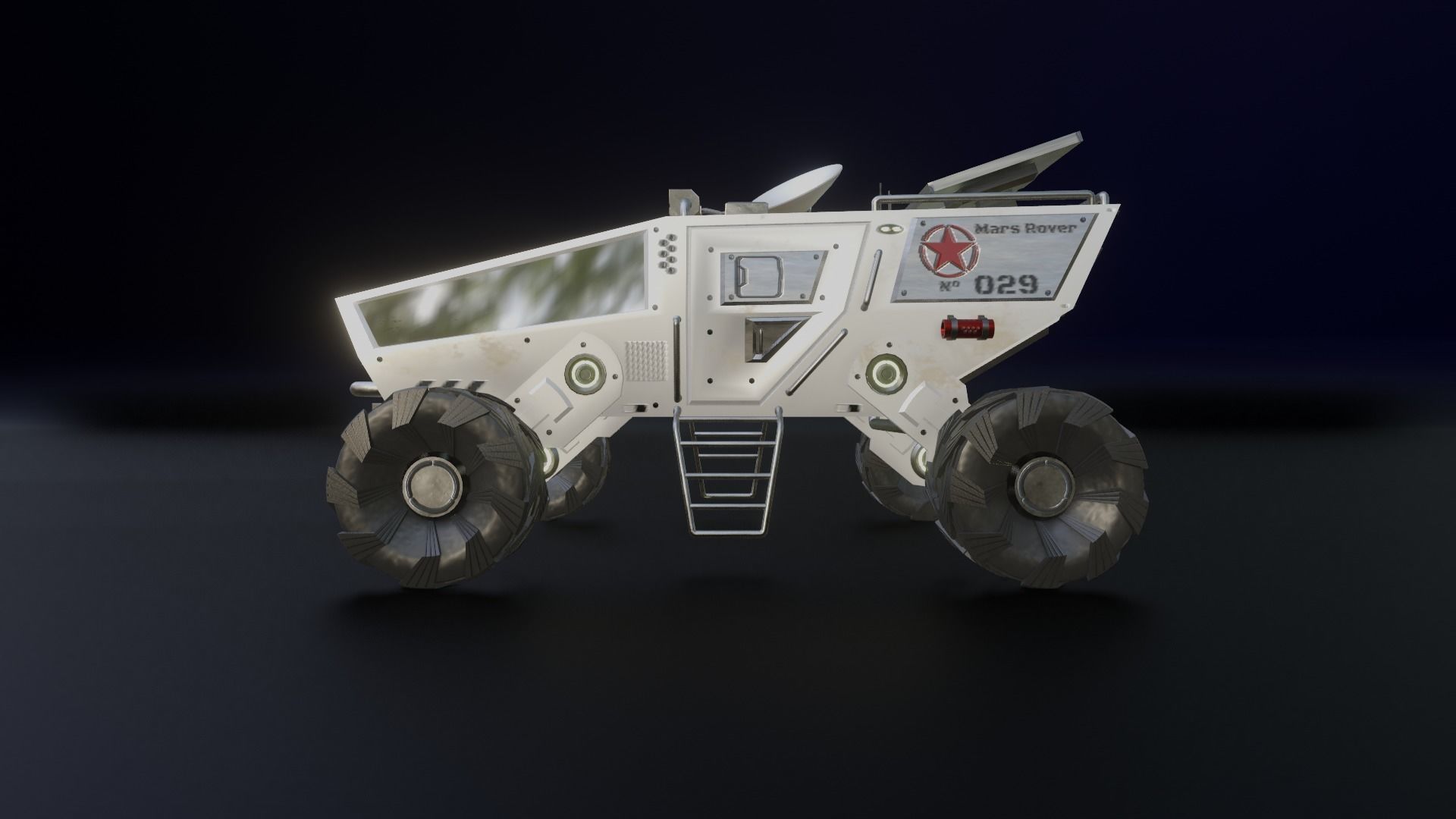 Mars Rover Low-poly 3D model_5