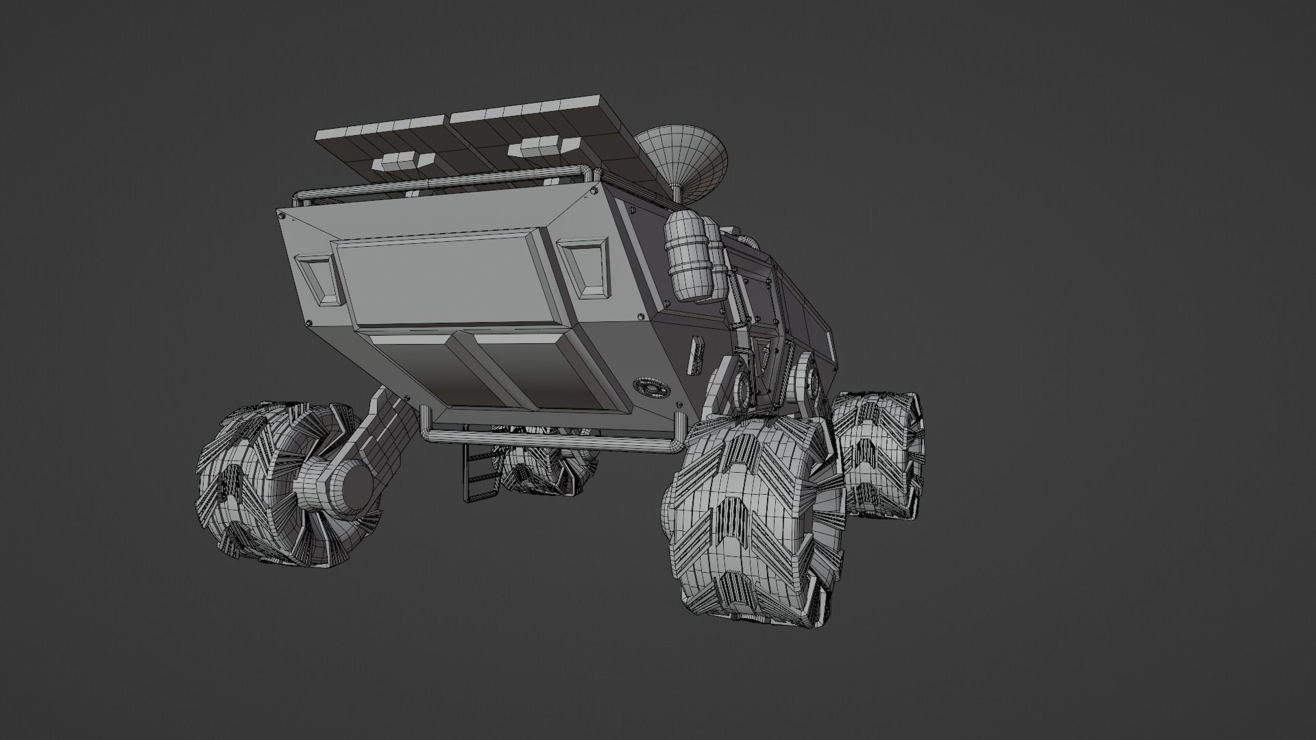 Mars Rover Low-poly 3D model_17