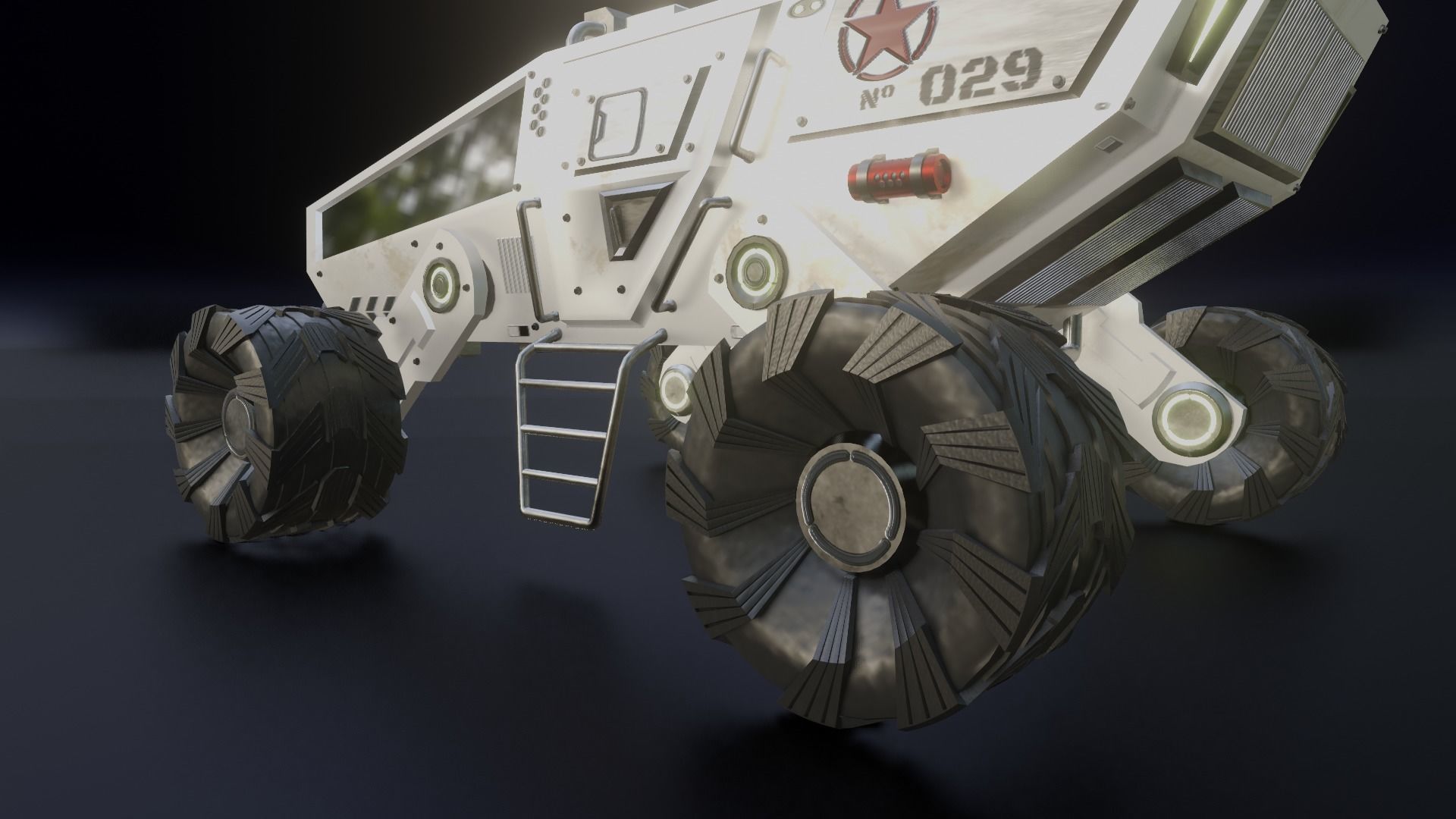 Mars Rover Low-poly 3D model_12