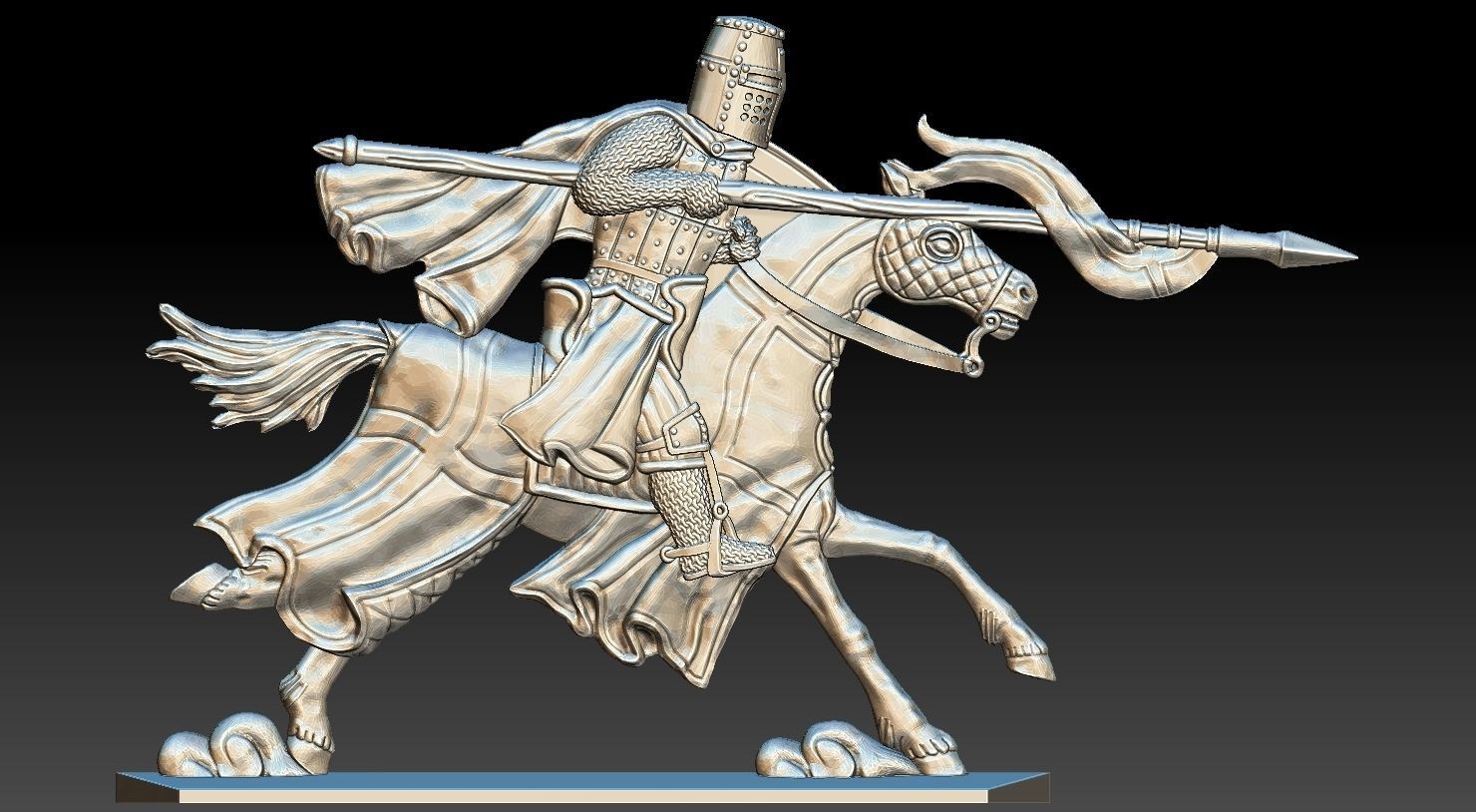 EQUESTRIAN KNIGHT 5 3D print model_2