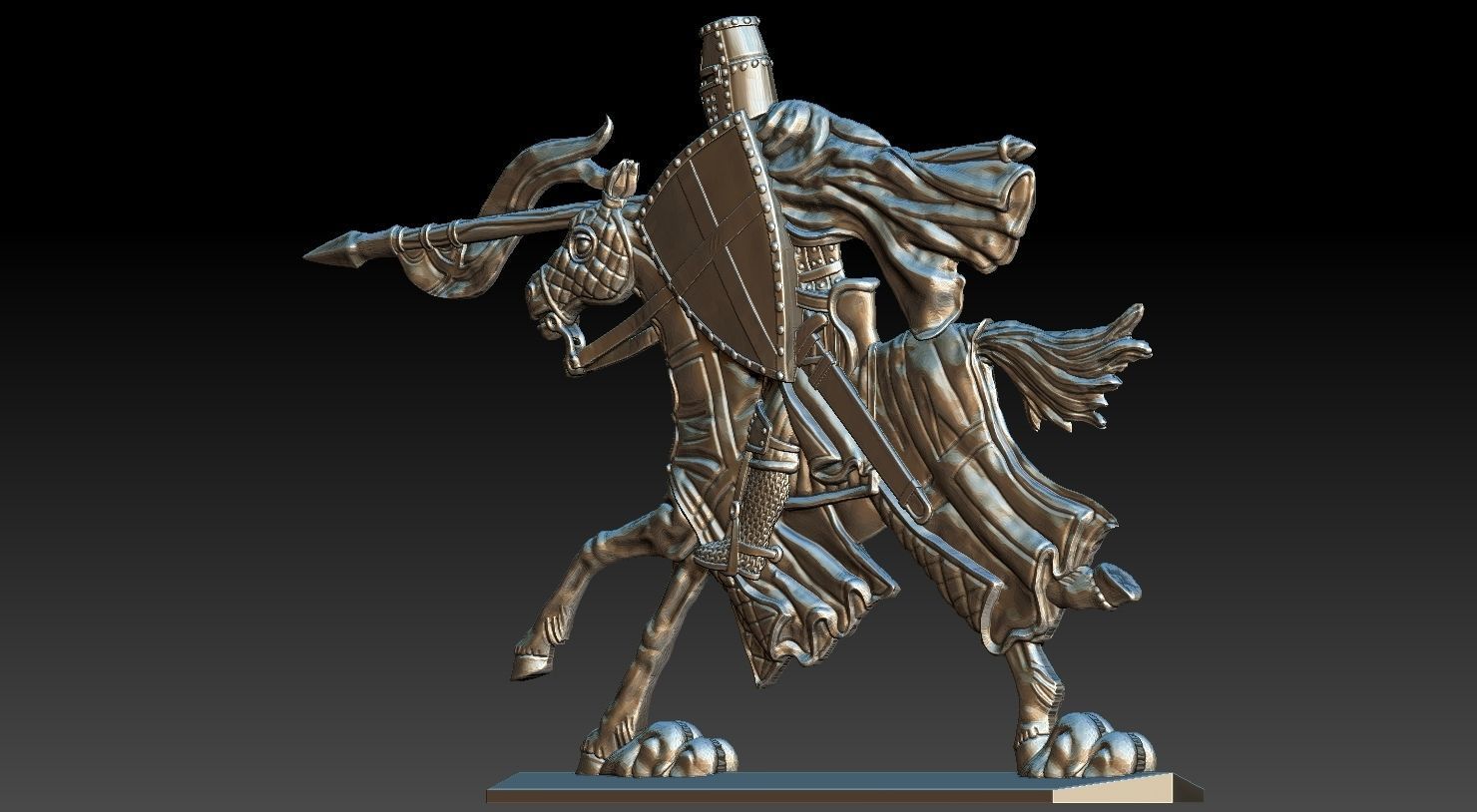 EQUESTRIAN KNIGHT 5 3D print model_8