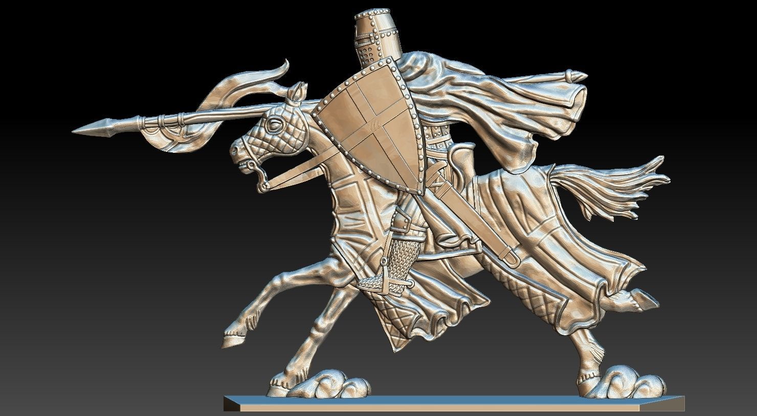 EQUESTRIAN KNIGHT 5 3D print model_6